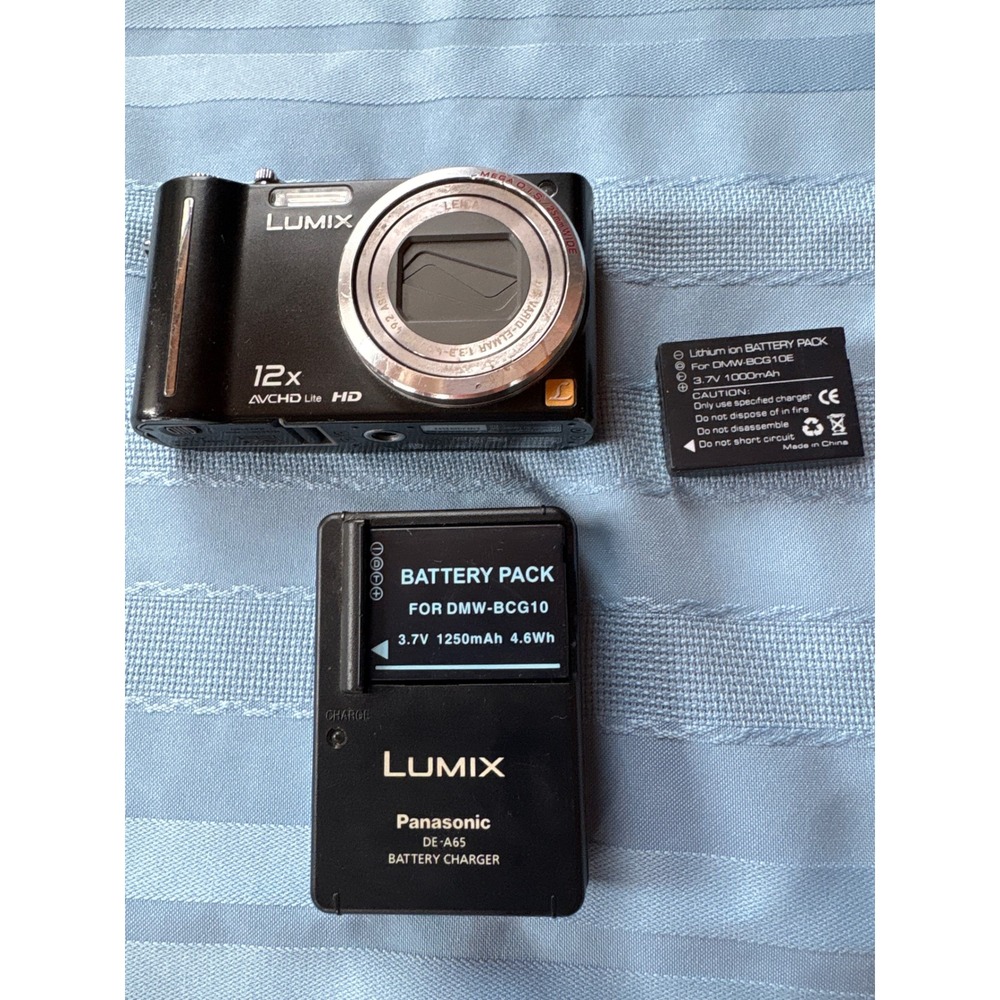 Panasonic Lumix DMC-ZS3 12x Optical Zoom HD Digital Camera + Batteries + Charger